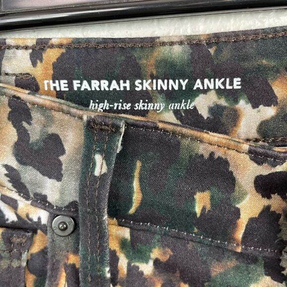 NWT Adriano Goldschmidt The Farrah Skinny Ankle Leopard Print Pants Size 28 - Picture 3 of 8